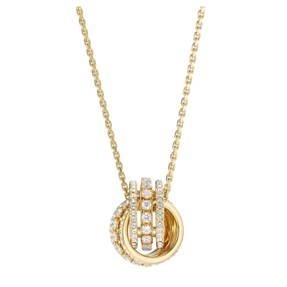 Swarovski Crystal Further Gold-Tone Pendant Necklace